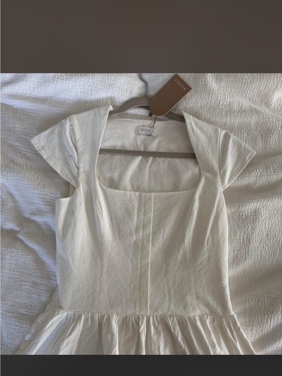 Meshki Dresses & Skirts - Meshki Cream Square Neck Mini Dress